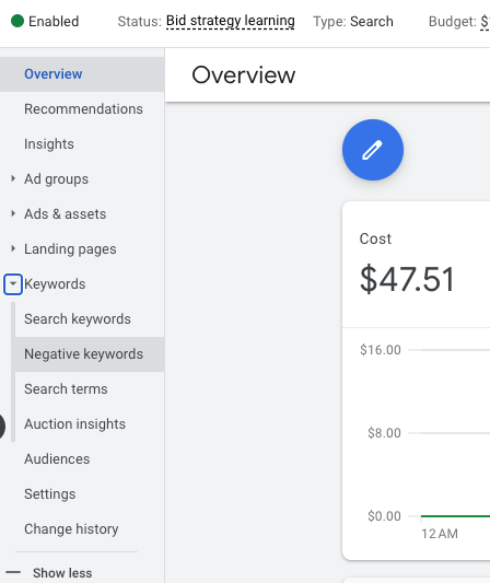 Adding to campaigns | Using Google Ads Negative Keywords to Improve ROI